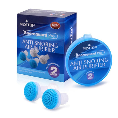 2 PCS 2 in 1 ABS Silicone Anti Snoring Air Purifier(Blue) - Anti Snoring Tools by PMC Jewellery | Online Shopping South Africa | PMC Jewellery