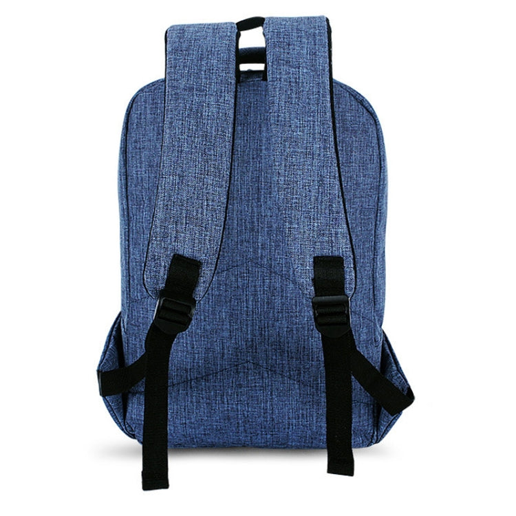 Universal Multi-Function Canvas Cloth Laptop Computer Shoulders Bag Business Backpack Students Bag, Size: 43x28x12cm, For 15.6 inch and Below Macbook, Samsung, Lenovo, Sony, DELL Alienware, CHUWI, ASUS, HP(Blue) - Backpack by PMC Jewellery | Online Shopping South Africa | PMC Jewellery