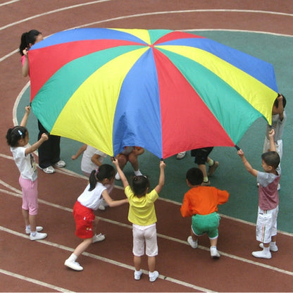 2m Children Outdoor Game Exercise Sport Toys Rainbow Umbrella Parachute Play Fun Toy with 8 Handle Straps for Families / Kindergartens / Amusement Parks - Toy Sports by PMC Jewellery | Online Shopping South Africa | PMC Jewellery