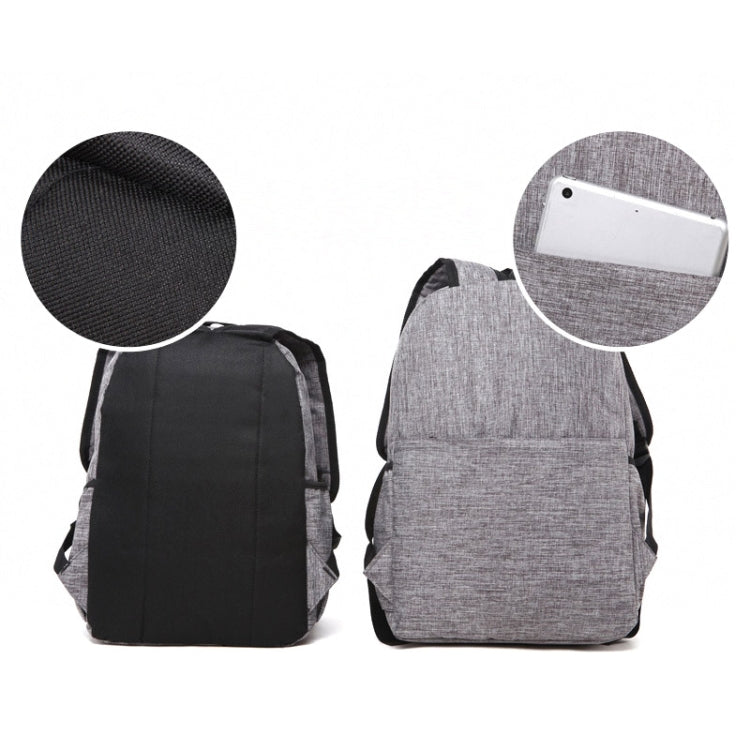 Universal Multi-Function Canvas Laptop Computer Shoulders Bag Leisurely Backpack Students Bag, Big Size: 42x29x13cm, For 15.6 inch and Below Macbook, Samsung, Lenovo, Sony, DELL Alienware, CHUWI, ASUS, HP(Black) - Backpack by PMC Jewellery | Online Shopping South Africa | PMC Jewellery