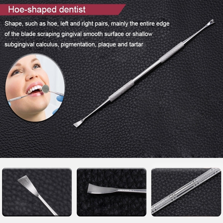 6 in 1 Dental Tool Set (Stainless Steel Probe + Hoe-shaped Dentist + Sickle Dentist + Tooth Stain Rejection Device + Dental Tweezers + Mouth Mirror) - Dental Tools by PMC Jewellery | Online Shopping South Africa | PMC Jewellery