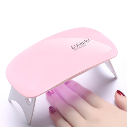 SUN mini 2 6W UV + LED USB Nail Lamp Fingernail Gel Curing Dryer(Pink) - Nail Dryers by PMC Jewellery | Online Shopping South Africa | PMC Jewellery