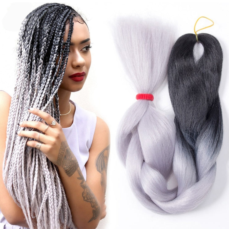 Fashion Color Gradient Individual Braid Wigs Chemical Fiber Big Braids, Length: 60cm(04 Black+Red) - Wigs by PMC Jewellery | Online Shopping South Africa | PMC Jewellery