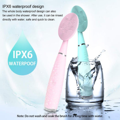 LSHOW YJK038 IPX6 Waterproof Hand-held Intelligent High Frequency Vibration Silicone Facial Cleaning Instrument(Pink) - Beauty Instrument by LSHOW | Online Shopping South Africa | PMC Jewellery | Buy Now Pay Later Mobicred