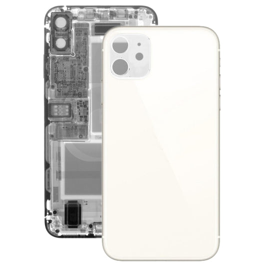 Glass Battery Back Cover for iPhone 11(White) - Back Cover by PMC Jewellery | Online Shopping South Africa | PMC Jewellery | Buy Now Pay Later Mobicred