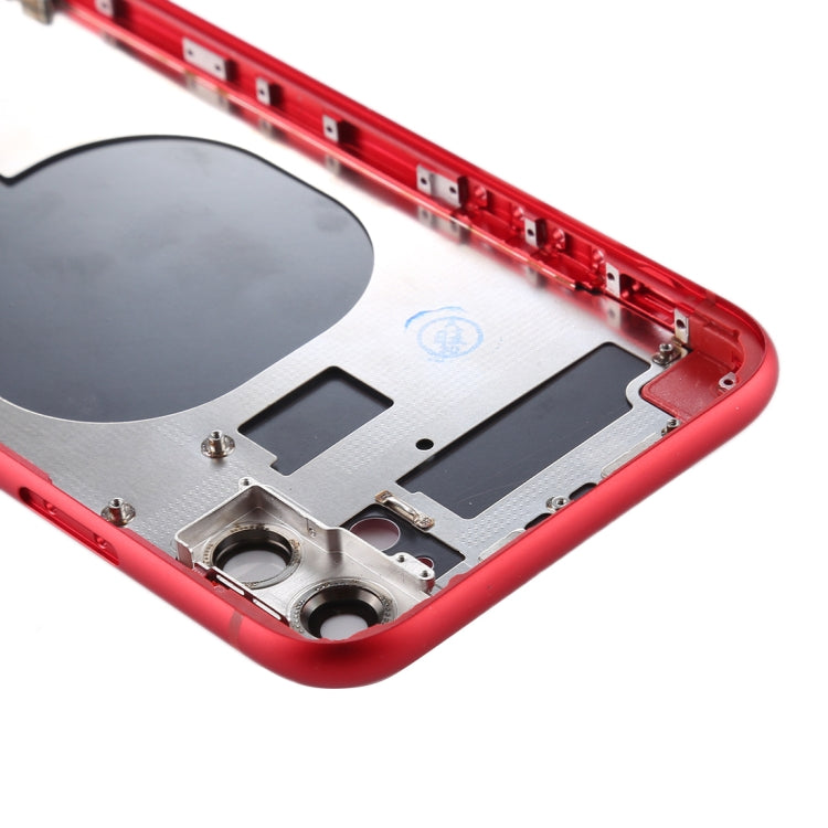 Back Housing Cover with SIM Card Tray & Side keys & Camera Lens for iPhone 11(Red) - Back Cover by PMC TechLife | Online Shopping South Africa | PMC TechLife | Buy Now Pay Later Mobicred