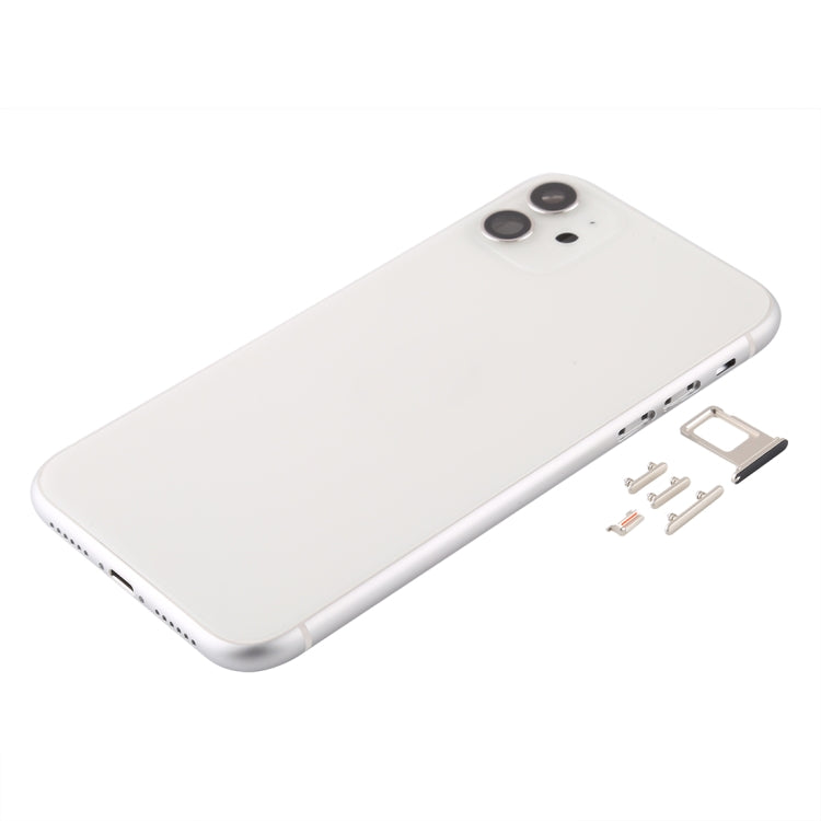 Back Housing Cover with SIM Card Tray & Side keys & Camera Lens for iPhone 11(White) - Back Cover by PMC Jewellery | Online Shopping South Africa | PMC Jewellery