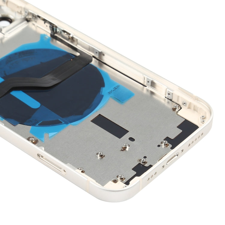 Battery Back Cover (with Side Keys & Card Tray & Power + Volume Flex Cable & Wireless Charging Module) for iPhone 12(White) - Back Cover by PMC TechLife | Online Shopping South Africa | PMC TechLife | Buy Now Pay Later Mobicred