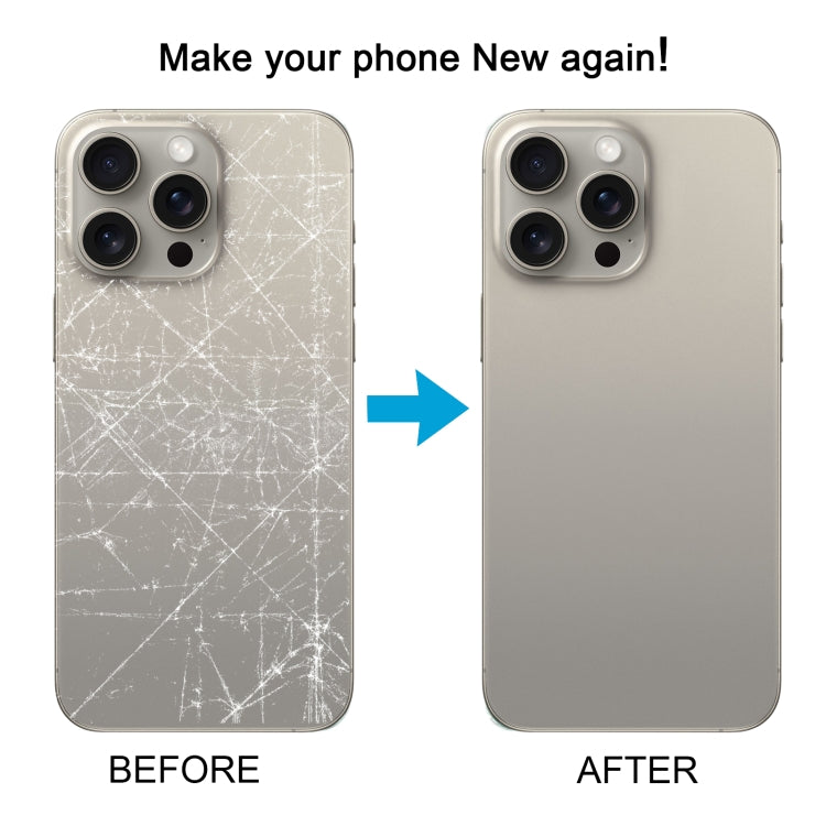 For iPhone 15 Pro Glass Battery Back Cover(Titanium) -  by PMC TechLife | Online Shopping South Africa | PMC TechLife