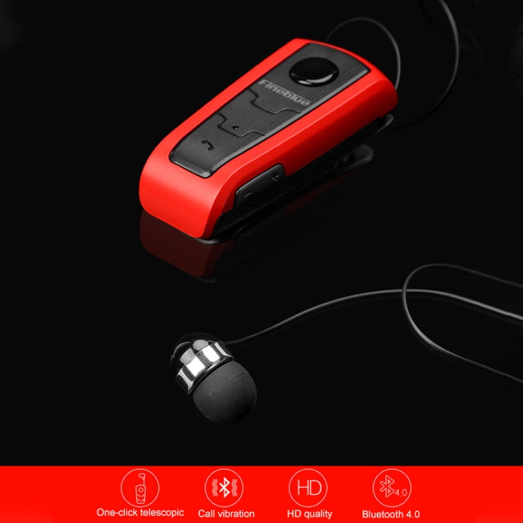 Fineblue F910 CSR4.1 Retractable Cable Caller Vibration Reminder Anti-theft Bluetooth Headset(Black) - free shipping - PMC TechLife - Order now!