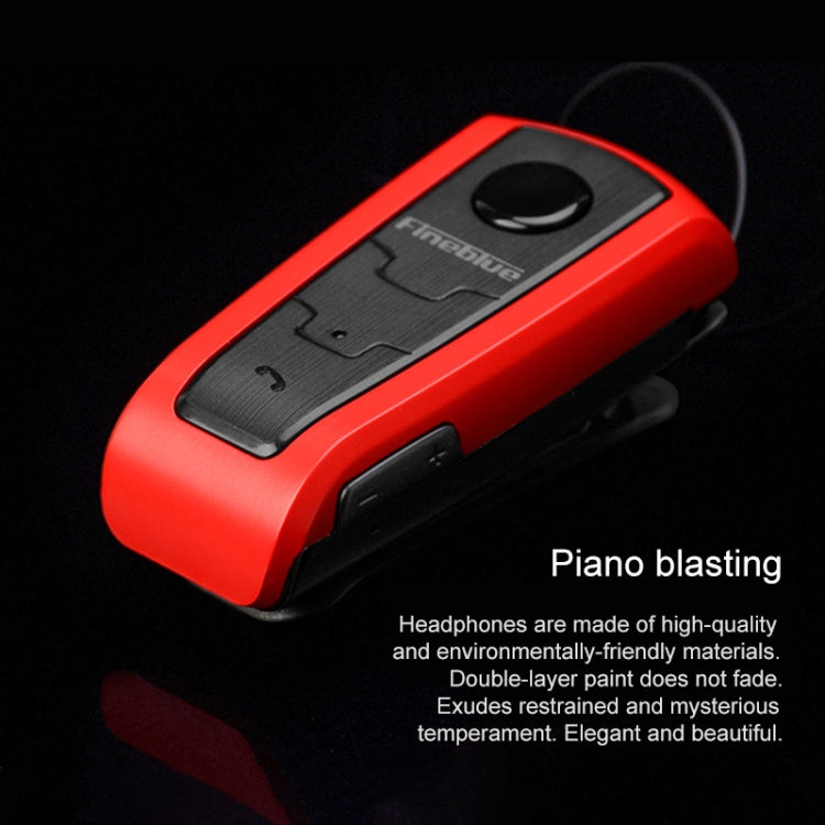 Fineblue F910 CSR4.1 Retractable Cable Caller Vibration Reminder Anti-theft Bluetooth Headset(Black) - free shipping - PMC TechLife - Order now!