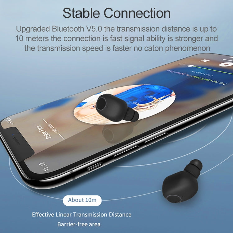 Q1 TWS Bluetooth 5.0 Binaural Stereo Wireless Sports Bluetooth Earphone(White) - TWS Earphone by PMC TechLife | Online Shopping South Africa | PMC TechLife