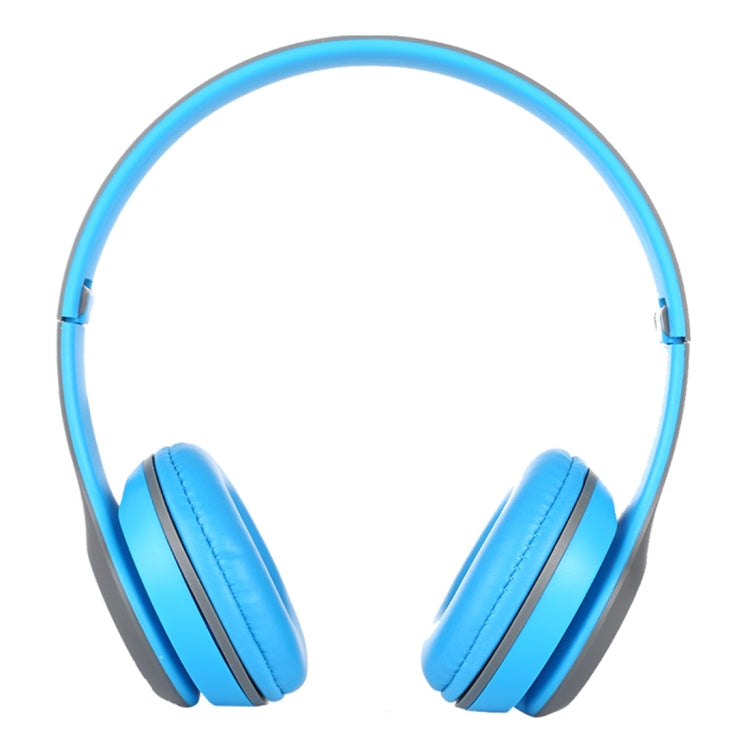 P47 Foldable Wireless Bluetooth Headphone with 3.5mm Audio Jack, Support MP3 / FM / Call(Blue) - Headset & Headphone by PMC Jewellery | Online Shopping South Africa | PMC Jewellery