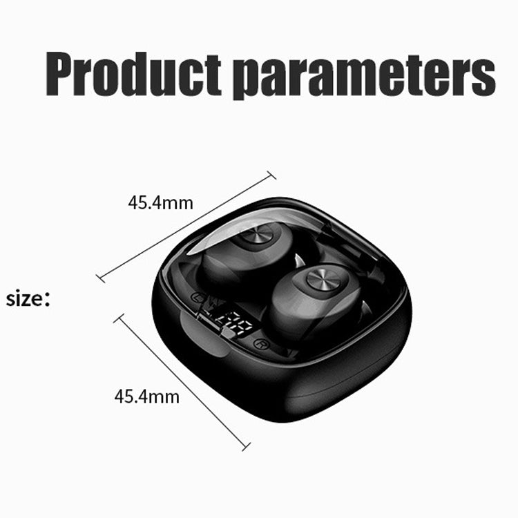 XG-8 TWS Digital Display Touch Bluetooth Earphone with Magnetic Charging Box(Black) - TWS Earphone by PMC TechLife | Online Shopping South Africa | PMC TechLife