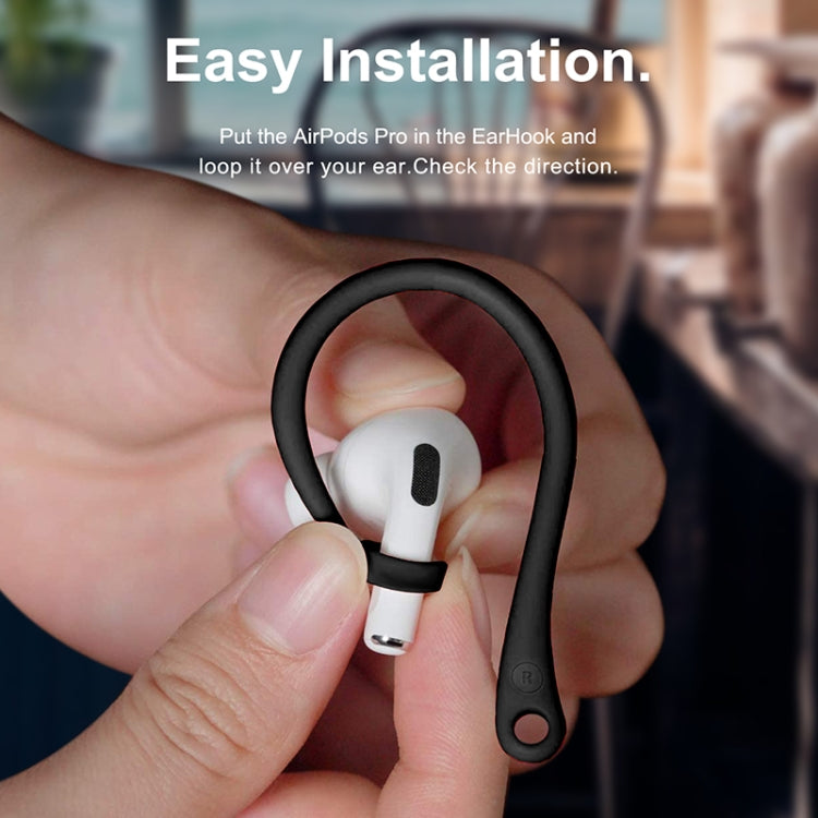 For AirPods 1 / 2 / Pro Anti-lost Silicone Earphone Ear-hook(Black) - Anti-lost & Holder by PMC TechLife | Online Shopping South Africa | PMC TechLife