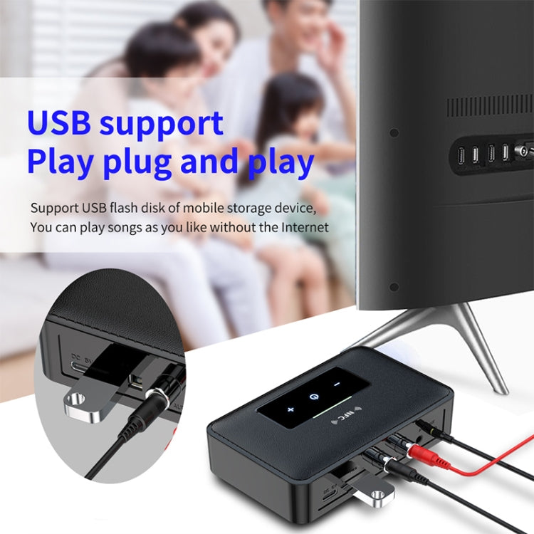 NFC BT19 Bluetooth 5.0 Receiver Transmitter Headset Car Audio Player - Audio Receiver Transmitter by PMC TechLife | Online Shopping South Africa | PMC TechLife