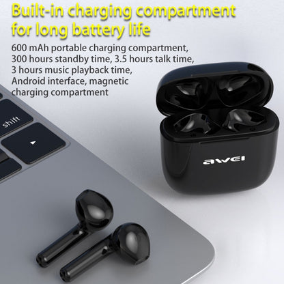 awei T26 TWS Bluetooth V5.0 Ture Wireless Sports Headset with Charging Case(Black) - TWS Earphone by awei | Online Shopping South Africa | PMC Jewellery | Buy Now Pay Later Mobicred