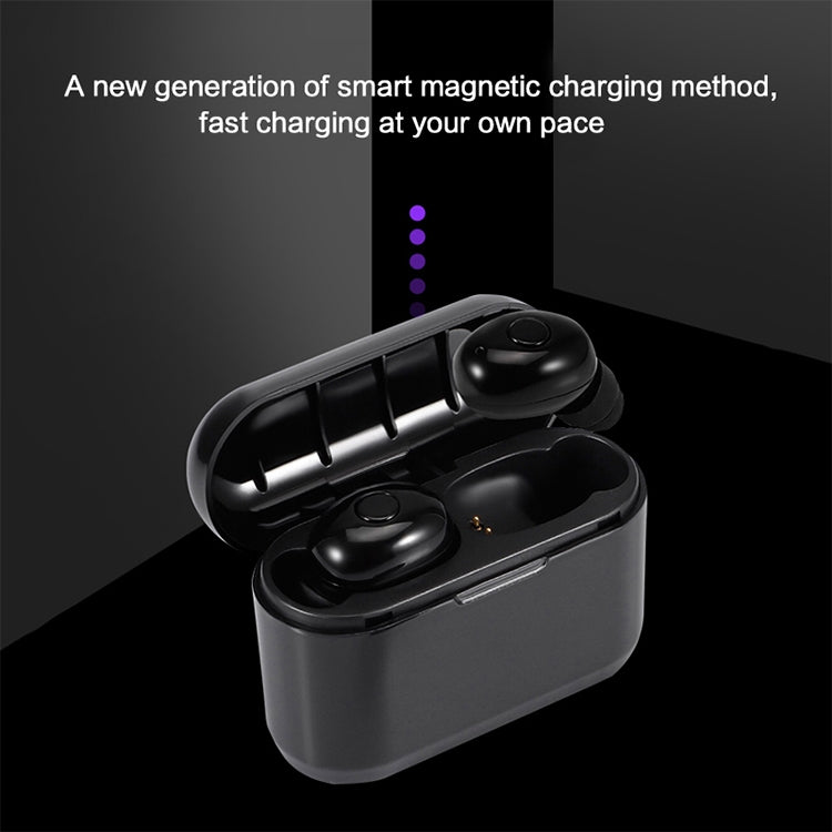 DT-4 IPX Waterproof Bluetooth 5.0 Wireless Bluetooth Earphone with 350mAh Magnetic Charging Box, Support for Calling(Dark Blue) - Bluetooth Earphone by PMC Jewellery | Online Shopping South Africa | PMC Jewellery