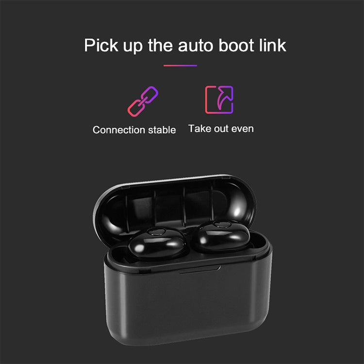 DT-4 IPX Waterproof Bluetooth 5.0 Wireless Bluetooth Earphone with 350mAh Magnetic Charging Box, Support for Calling(Dark Blue) - Bluetooth Earphone by PMC Jewellery | Online Shopping South Africa | PMC Jewellery