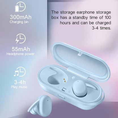 DT-7 IPX Waterproof Bluetooth 5.0 Wireless Bluetooth Earphone with 300mAh Magnetic Charging Box, Support Call(Blue) - Bluetooth Earphone by PMC Jewellery | Online Shopping South Africa | PMC Jewellery