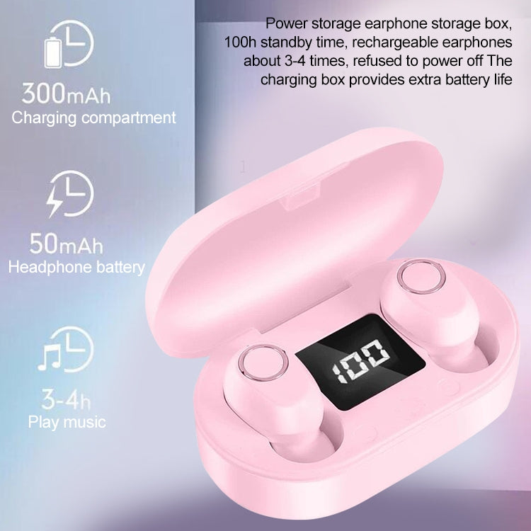DT-13 Wireless Two Ear Bluetooth Headset Supports Touch & Smart Magnetic Charging(Pink) - Bluetooth Earphone by PMC Jewellery | Online Shopping South Africa | PMC Jewellery