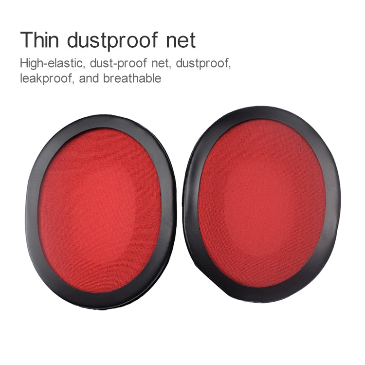 2 PCS For Kingston KHX-HSCP / HyperX Cloud II Headphone Cushion Flannel Red Net Sponge Cover Earmuffs Replacement Earpads - Earmuff & Pad by PMC Jewellery | Online Shopping South Africa | PMC Jewellery