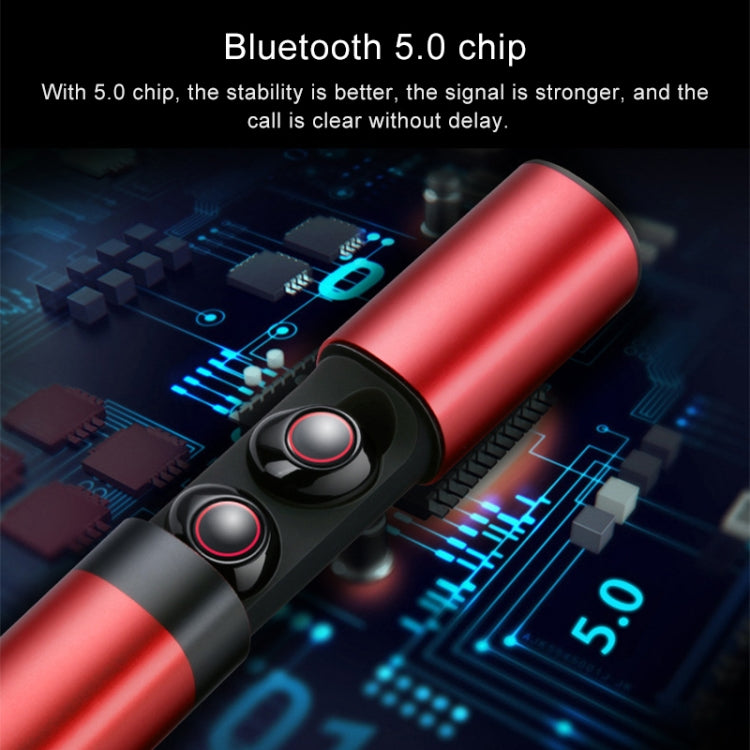Drawer Type S2 Ear-in TWS Bluetooth V5.0 Wireless Earphones(Red) - TWS Earphone by PMC TechLife | Online Shopping South Africa | PMC TechLife