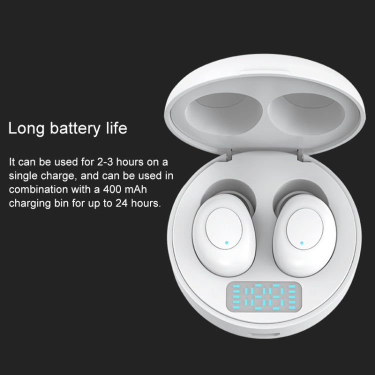 J1 TWS Digital Display Bluetooth V5.0 Wireless Earphones with LED Charging Box(White) - TWS Earphone by PMC TechLife | Online Shopping South Africa | PMC TechLife