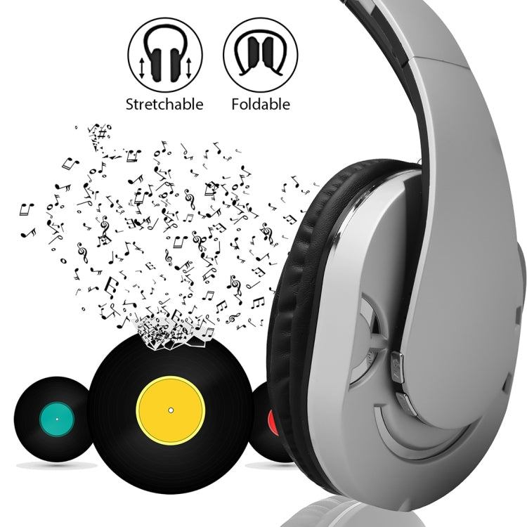 BTH-878 Foldable Wireless Bluetooth V4.1 Headset Stereo Sound Earphones (Silver) - Headset & Headphone by PMC Jewellery | Online Shopping South Africa | PMC Jewellery