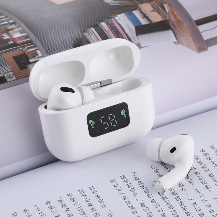 i58 TWS Bluetooth 5.0 Touch Wireless Bluetooth Earphone for IOS System Equipment, with Magnetic Attraction Charging Box & Smart Digital Display, Support Siri(White) - TWS Earphone by PMC Jewellery | Online Shopping South Africa | PMC Jewellery