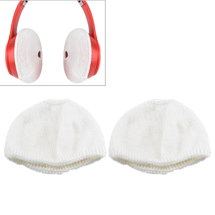 2 PCS Knitted Headphone Dustproof Protective Case for Beats Studio2(White) - Anti-dust & Ear Caps by PMC TechLife | Online Shopping South Africa | PMC TechLife