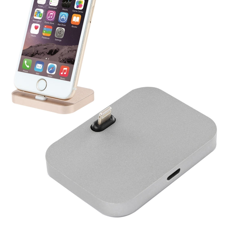 8 Pin Stouch Aluminum Desktop Station Dock Charger for iPhone(Grey) - USB Charger by PMC Jewellery | Online Shopping South Africa | PMC Jewellery