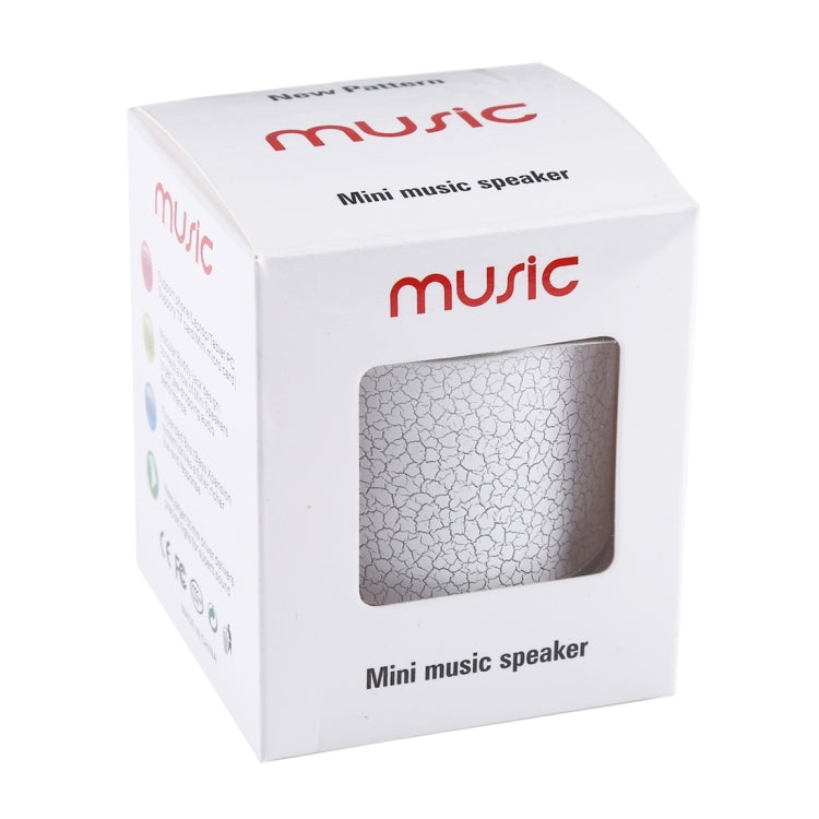 A9 Mini Portable Glare Crack Bluetooth Stereo Speaker with LED Light, Built-in MIC, Support Hands-free Calls & TF Card(White) - Mini Speaker by PMC Jewellery | Online Shopping South Africa | PMC Jewellery