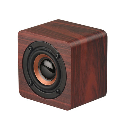 Q1 Wooden Mini Portable Mega Bass Wireless Bluetooth Speaker(Red) - Mini Speaker by PMC Jewellery | Online Shopping South Africa | PMC Jewellery