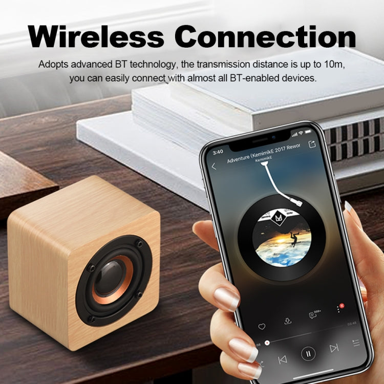 Q1 Wooden Mini Portable Mega Bass Wireless Bluetooth Speaker(Red) - Mini Speaker by PMC TechLife | Online Shopping South Africa | PMC TechLife