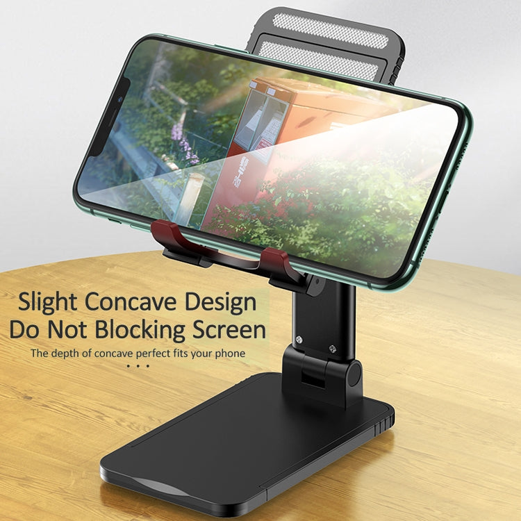 USAMS US-ZJ059 Retractable Mobile Phone Tablet Desktop Stand Holder (Black) - Desktop Holder by USAMS | Online Shopping South Africa | PMC Jewellery