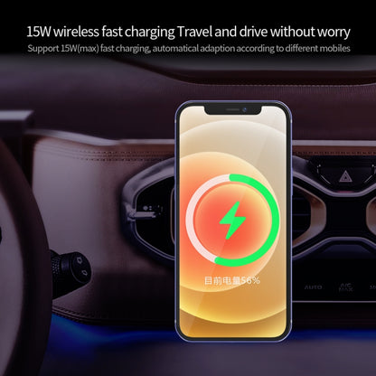 X16 Magsafe Car Air Outlet Vent Mount Clamp Holder 15W Fast Charging Qi Magnetic Wireless Charger(White) - Wireless Charger Holders by PMC Jewellery | Online Shopping South Africa | PMC Jewellery