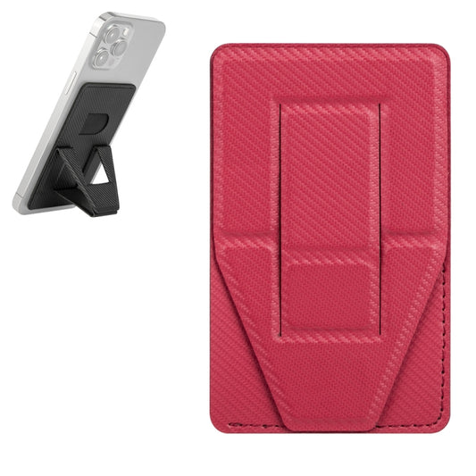 Mutural Universal PU + Magnet Phone Holder with Card Slot for Mobile Phnes Above 5.8 inch(Red) - Hand-Sticking Bracket by Mutural | Online Shopping South Africa | PMC Jewellery