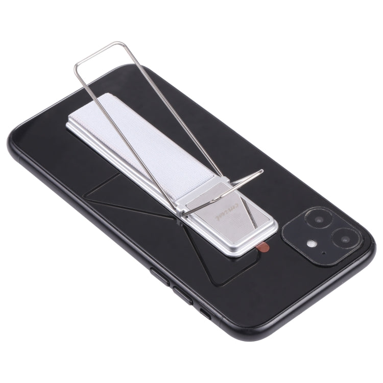 cmzwt CPS-030 Adjustable Folding Magnetic Mobile Phone Holder Bracket with Grip (Silver) - Hand-Sticking Bracket by PMC Jewellery | Online Shopping South Africa | PMC Jewellery