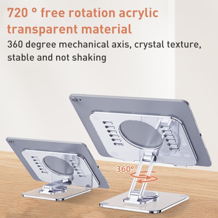 R-JUST T632 Acrylic 360 Degree Rotating Desktop Tablet Stand (Transparent) - free shipping - PMC TechLife - Order now!