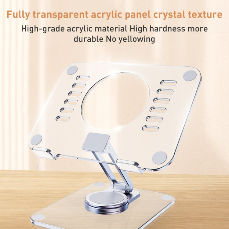 R-JUST T632 Acrylic 360 Degree Rotating Desktop Tablet Stand (Transparent) - free shipping - PMC TechLife - Order now!