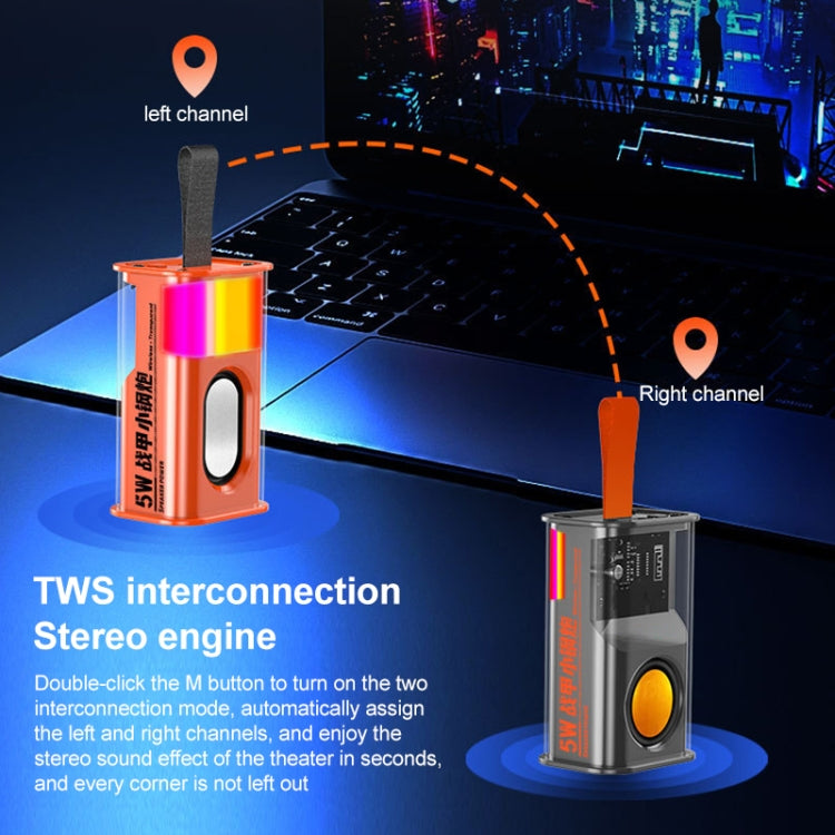 5W Portable Bullet TWS Wireless Bluetooth Speaker (Green) - Mini Speaker by PMC TechLife | Online Shopping South Africa | PMC TechLife