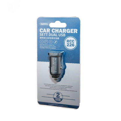 REMAX RCC226 SETT 2.4A Dual USB Interface Intelligent Car Charger (Tarnish) - Car Charger by REMAX | Online Shopping South Africa | PMC Jewellery
