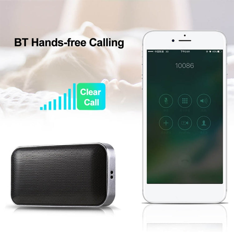 BT209 Outdoor Portable Ultra-thin Mini Wireless Bluetooth Speaker, Support TF Card & Hands-free Calling (Silver) - Mini Speaker by PMC Jewellery | Online Shopping South Africa | PMC Jewellery