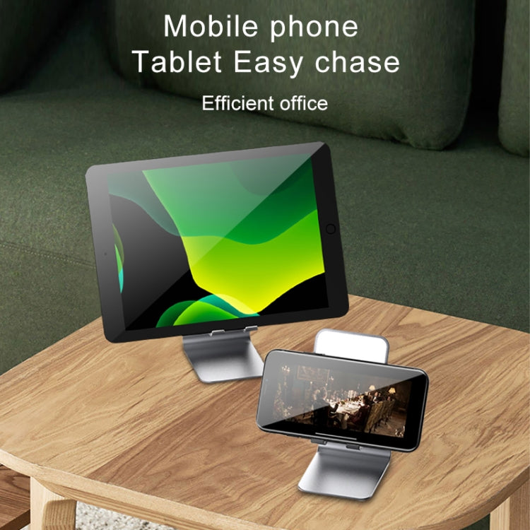 Universal Mobile Phone / Tablet PC Multifunctional Metal Desktop Stand with Makeup Mirror (Pink) - Desktop Holder by PMC TechLife | Online Shopping South Africa | PMC TechLife