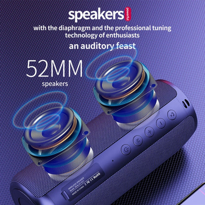 ZEALOT S51 Portable Stereo Bluetooth Speaker with Built-in Mic, Support Hands-Free Call & TF Card & AUX(Blue) - Desktop Speaker by ZEALOT | Online Shopping South Africa | PMC Jewellery | Buy Now Pay Later Mobicred