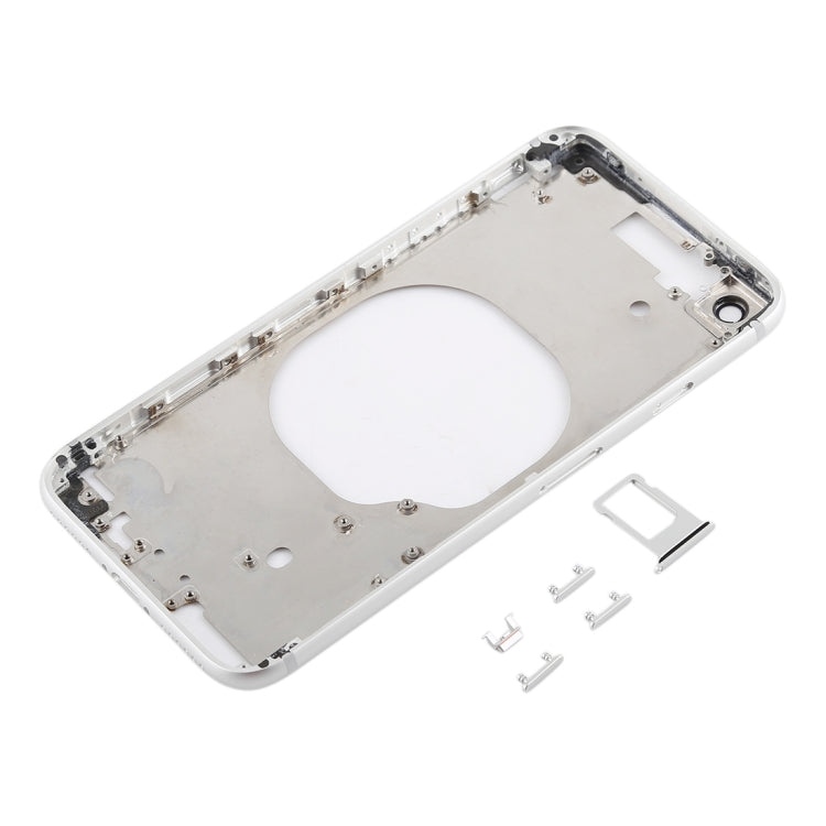 Transparent Back Cover with Camera Lens & SIM Card Tray & Side Keys for iPhone 8 (White) - Back Cover by PMC TechLife | Online Shopping South Africa | PMC TechLife