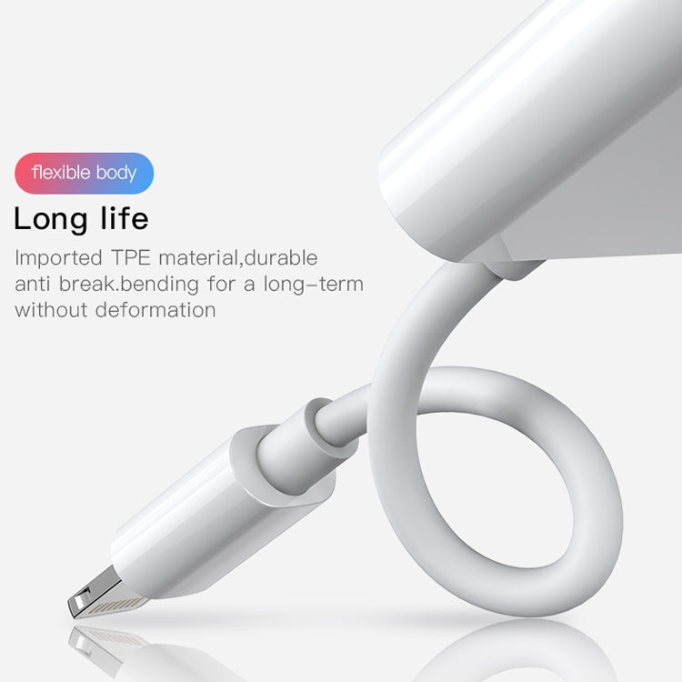 JOYROOM S-Y104 Ben Series Apple 3.5+Lightning Adapter, Length: 1.2m(White) - Earphone Adapter by JOYROOM | Online Shopping South Africa | PMC Jewellery