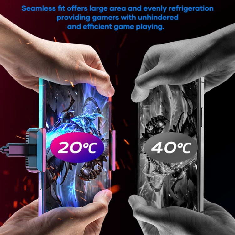 ROCK i100 Stretchable Semiconductor Cooling Mobile Phone Radiator for Phones Below 86mm Width, with Colorful Lighting - Cooling Fan Radiator by ROCK | Online Shopping South Africa | PMC Jewellery
