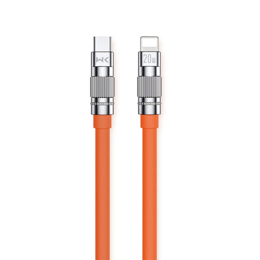 WK WDC-187 Qjie Series 20W USB-C/Type-C to 8 Pin Fast Charge Data Cable, Length: 1m(Orange) - 2 in 1 Cable by WK | Online Shopping South Africa | PMC Jewellery